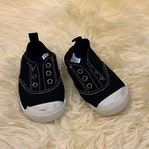 Slip-On Black & White Sneakers Size 6